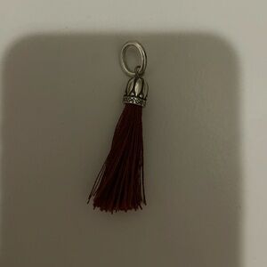 Brighton Silver and Brown Tassel Necklace